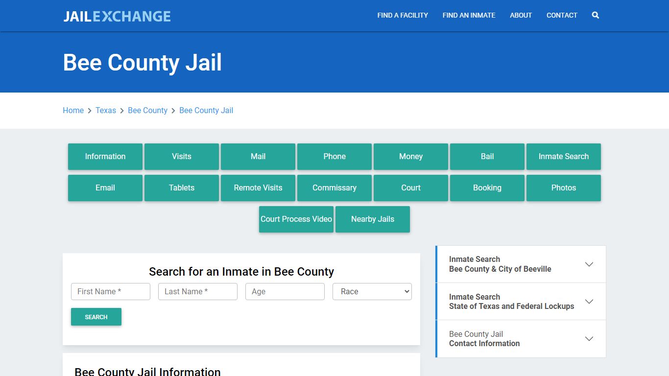 Bee County Jail Roster Lookup, TX, Inmate Search - Jail Exchange