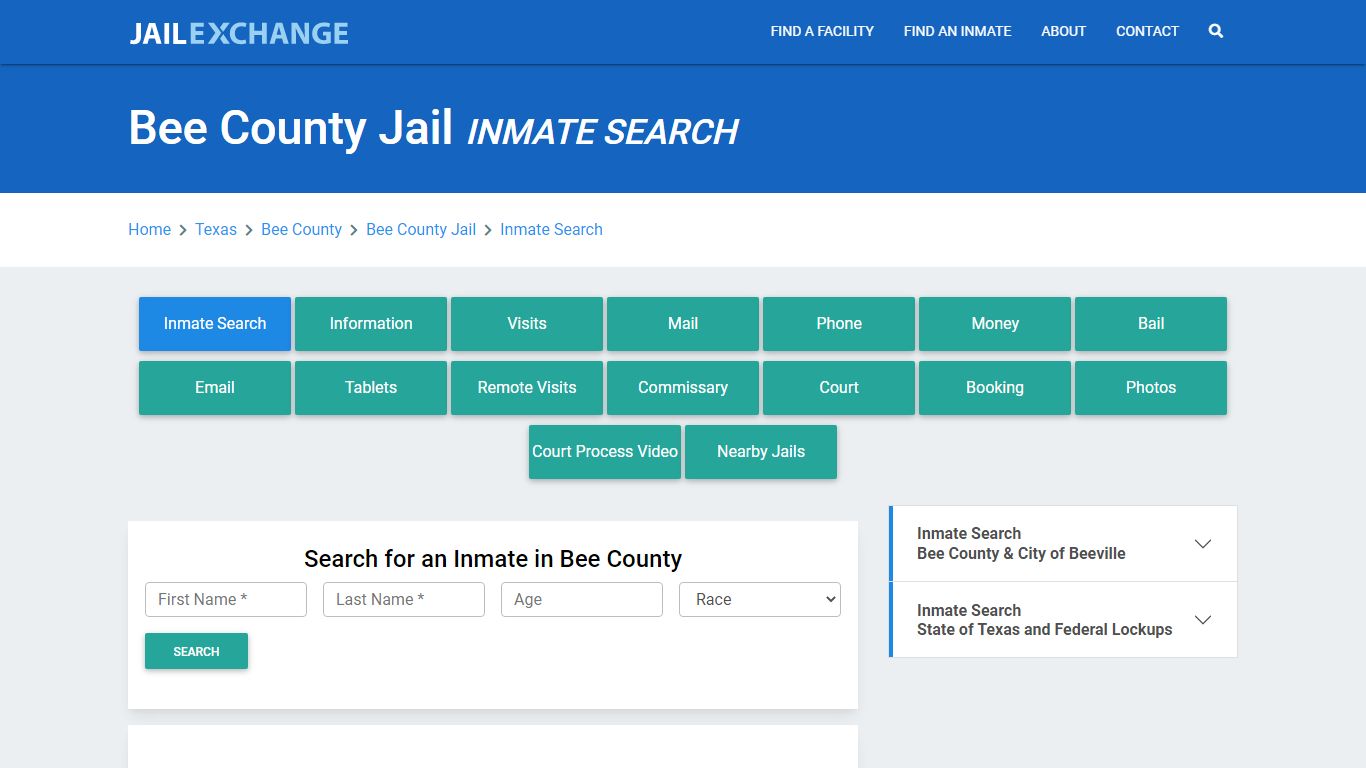 Bee County Jail, TX Inmate Search: Roster & Mugshots