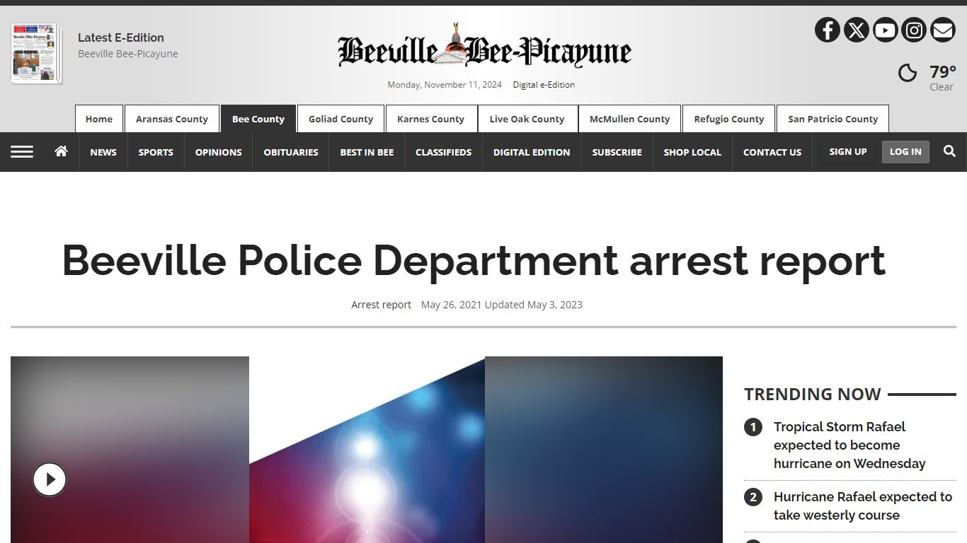Beeville Police Department arrest report - SouthTexasNews.com